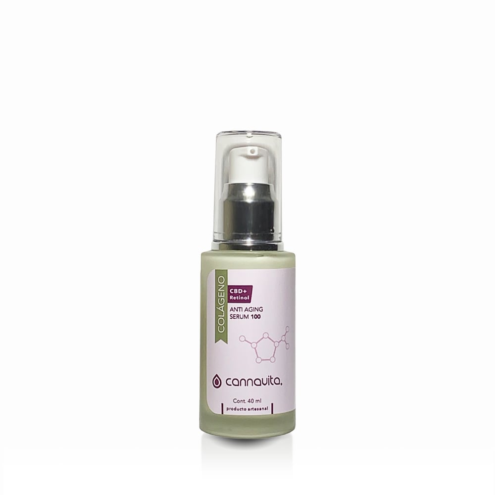Serum – CBD + Retinol, suero facial hidratante antiarrugas con colágeno para todo tipo de piel - 40 ml