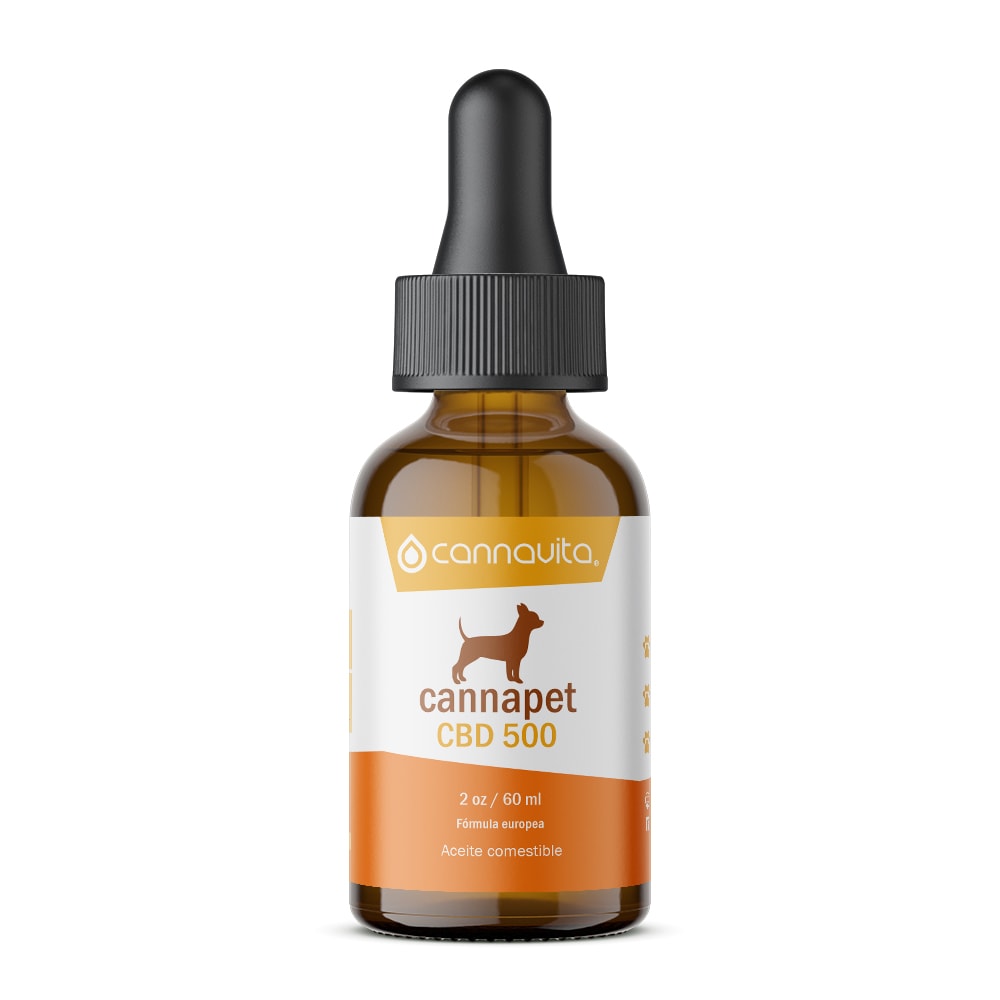 Cannapet – CBD 500 con vitaminas y complejo B, para dolor y ansiedad en perros y gatos – 60 ml