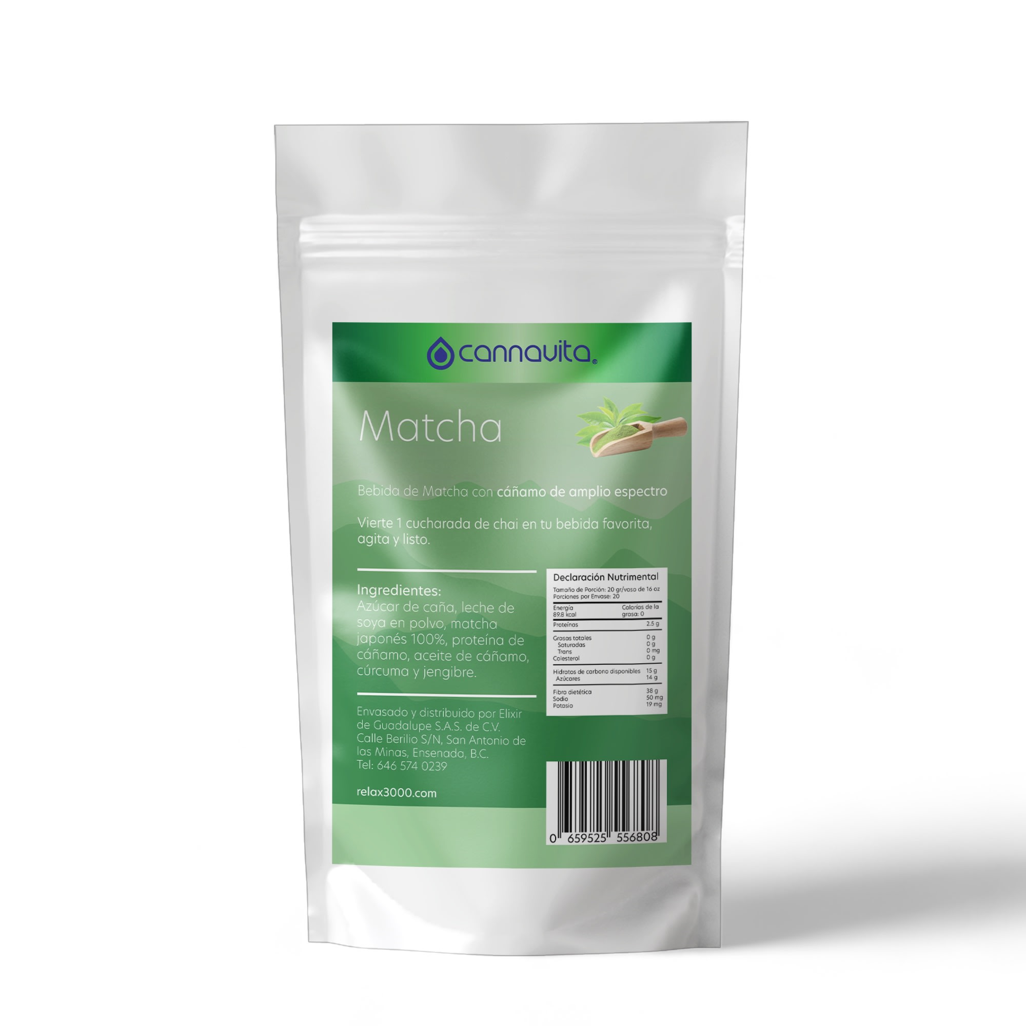 Relax 3000 - Bebida de Matcha con Cáñamo, Cúrcuma y Jengibre - 200 gr - Image 2
