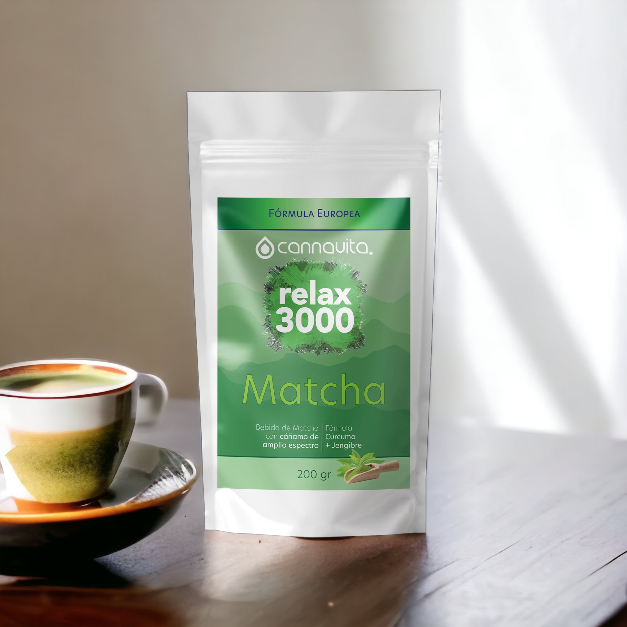 Matcha relax 3000 - Bebida de Matcha con Cúrcuma y Jengibre