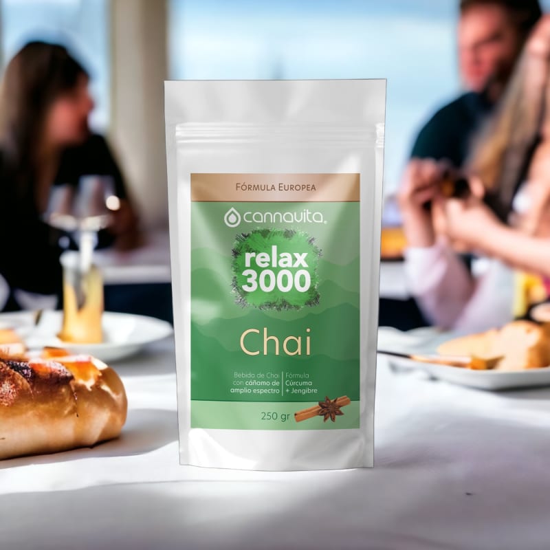 Té Chai Relax 3000 - Bebida de Chai con Cáñamo, Cúrcuma y Jengibre