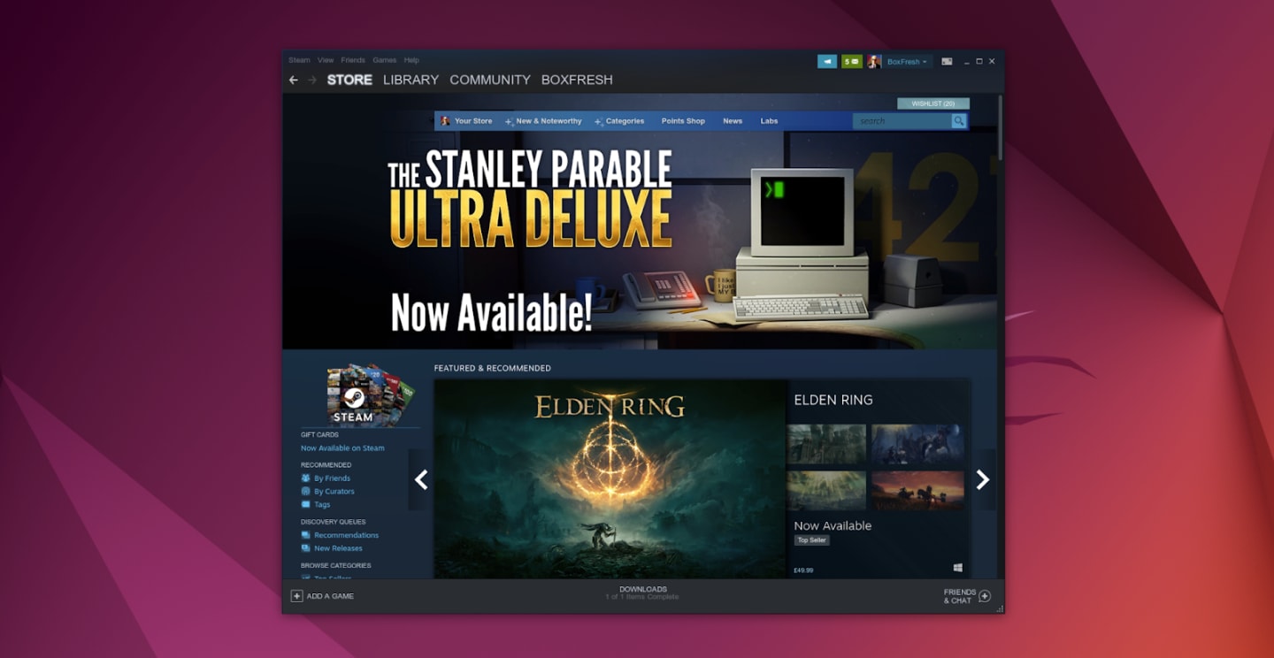 Il 2022 è l’anno del gaming su Linux, parola di Canonical che ha presentato Steam Snap!