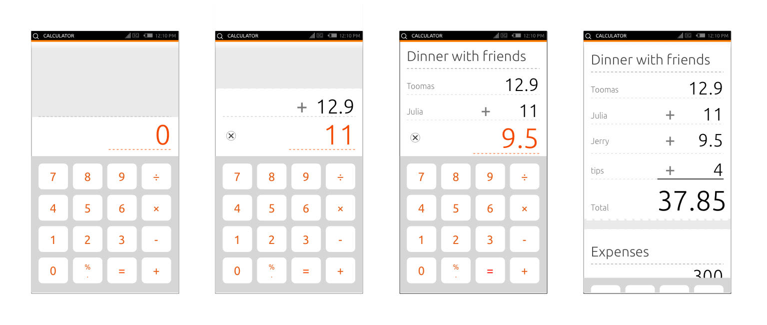 App patterns applied: calculator key journeys | Ubuntu