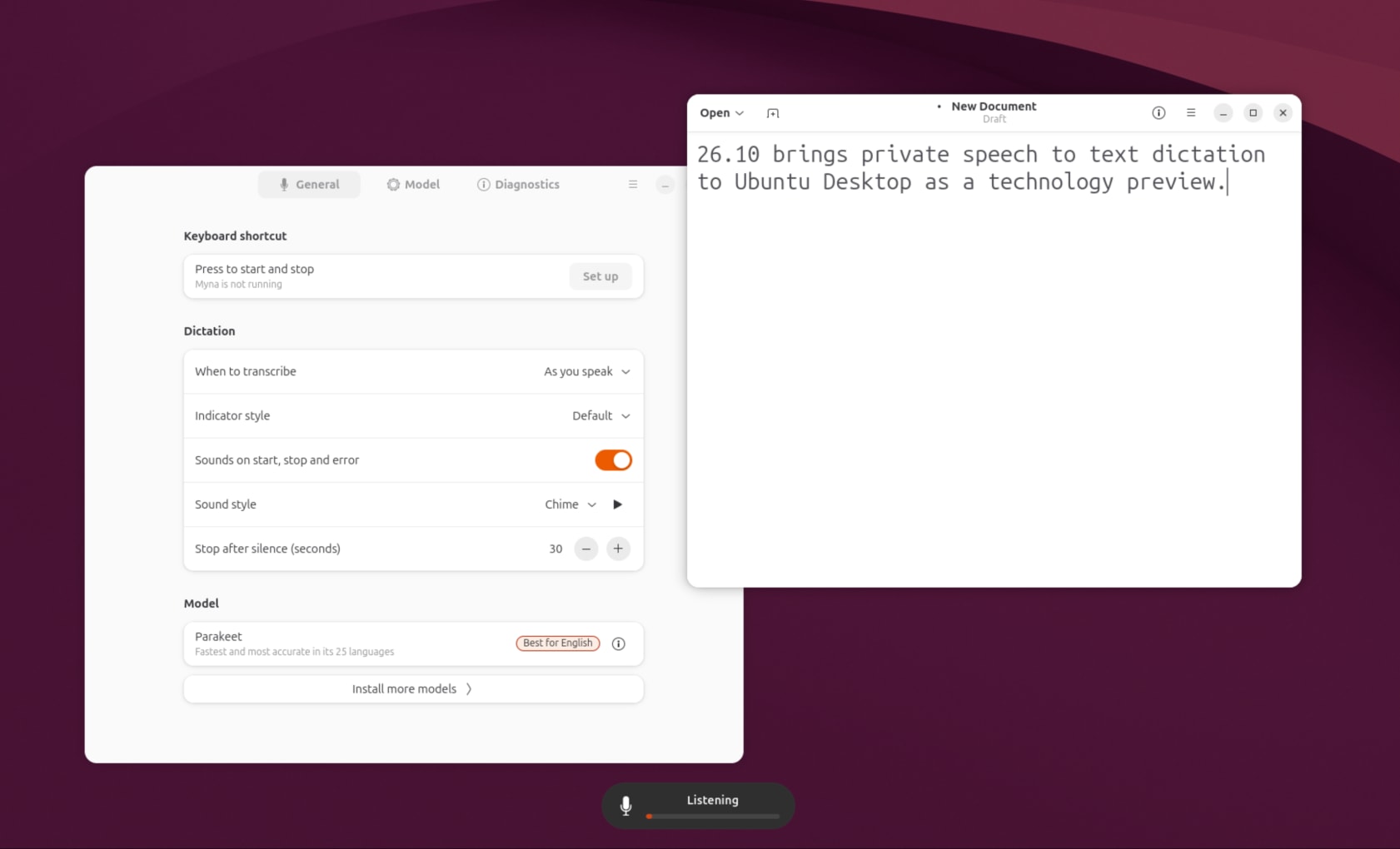 Интерфейс возможностей Ubuntu 26.10