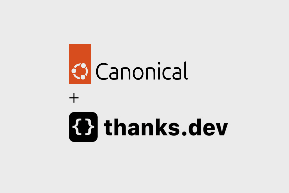 Canonical and thanks.dev collaboration
