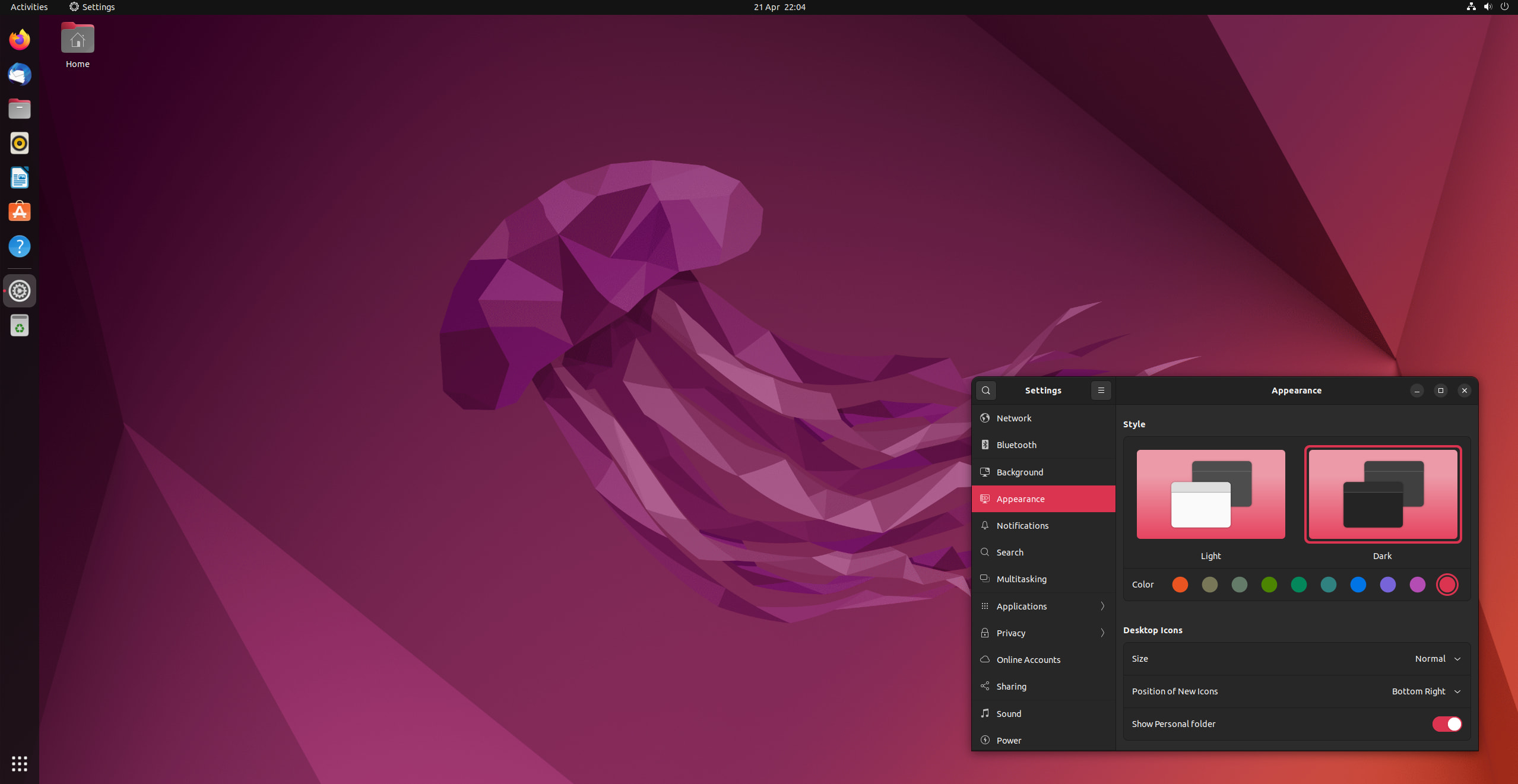 Ubuntu Linux desktop featuring a jellyfish