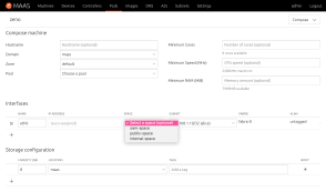 Screenshot of Customise a VM’s network interfaces