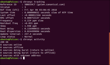 Ubuntu Bionic: Using chrony to configure NTP