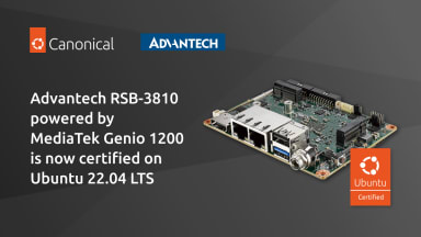 Advantech RSB-3810, a new Single Board Computer powered by MediaTek Genio 1200, is now certified on Ubuntu 22.04 LTS