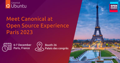 Join Canonical at Open Source Experience Paris 2023