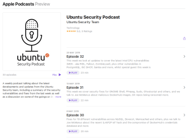Introducing the Ubuntu security podcast