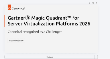 Canonical named a Challenger in the 2026 GartnerⓇ Magic Quadrant™ for Server Virtualization Platforms