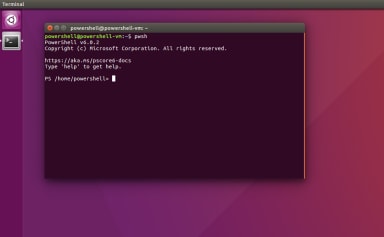 PowerShell launches as a snap