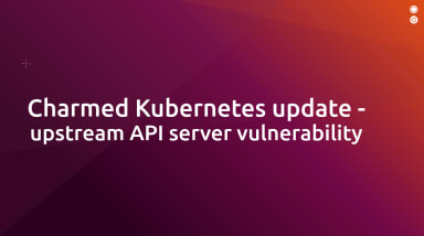 Charmed Kubernetes update for upstream API server vulnerability