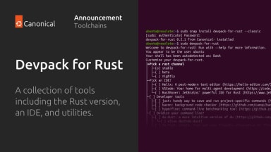 Devpack for Rust: Zero to Rust in seconds