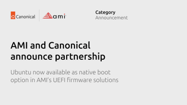 AMI and Canonical announce partnership