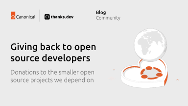 Canonical + thanks.dev = giving back to open source developers
