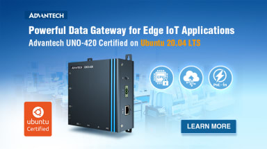 Advantech UNO-420 PoE-Powered Data Sensing Gateway Certified on Ubuntu 20.04 LTS