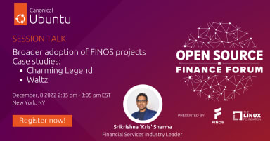 Join Canonical and the financial services open-source community at OSSF NY