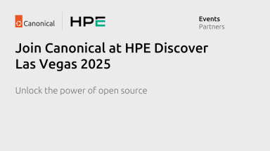 Join Canonical at HPE Discover Las Vegas 2025