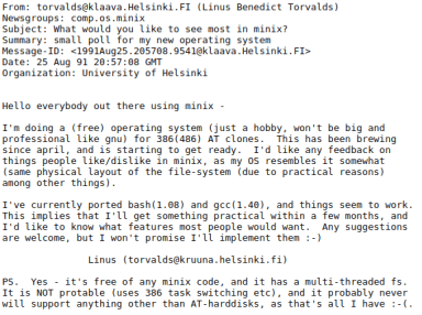 Happy birthday – 30 Years of Linux