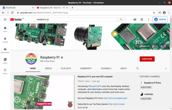 Ubuntu Raspberry-Pi Browse