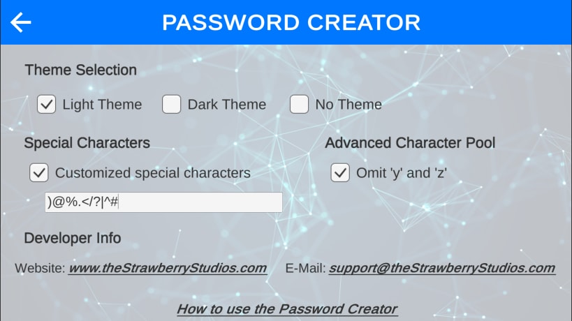 short safe password creator