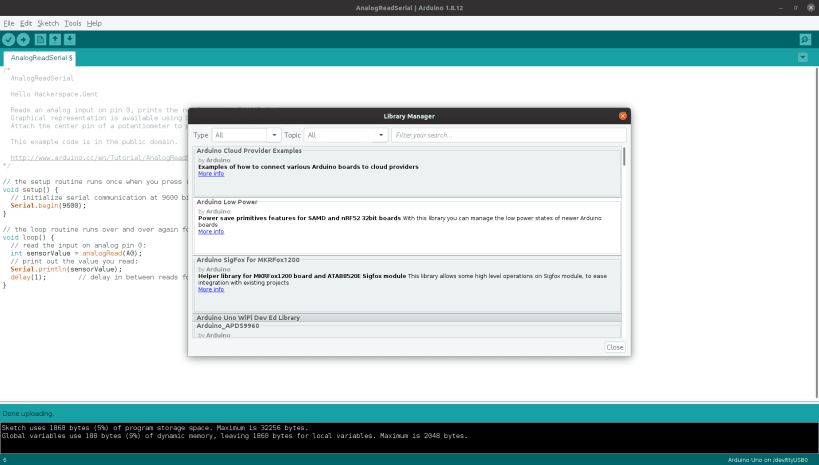 arduino serial library source