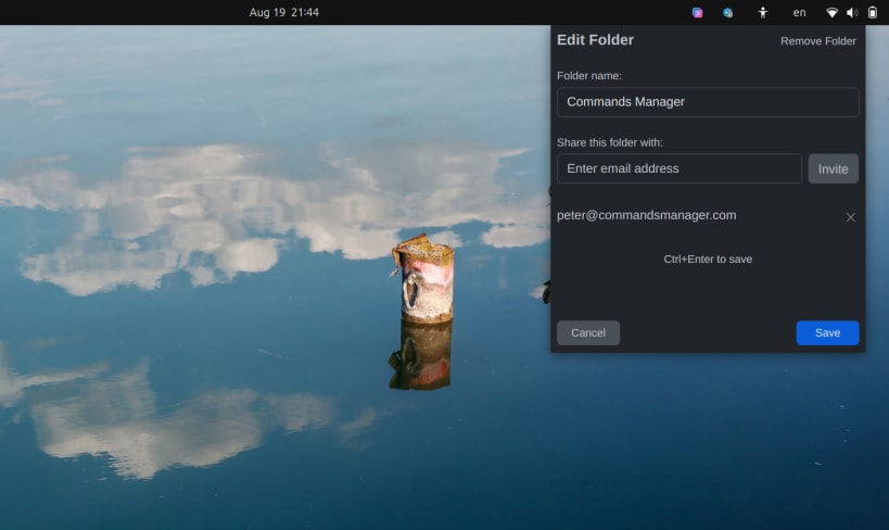Install Commands Manager on Linux | Snap Store