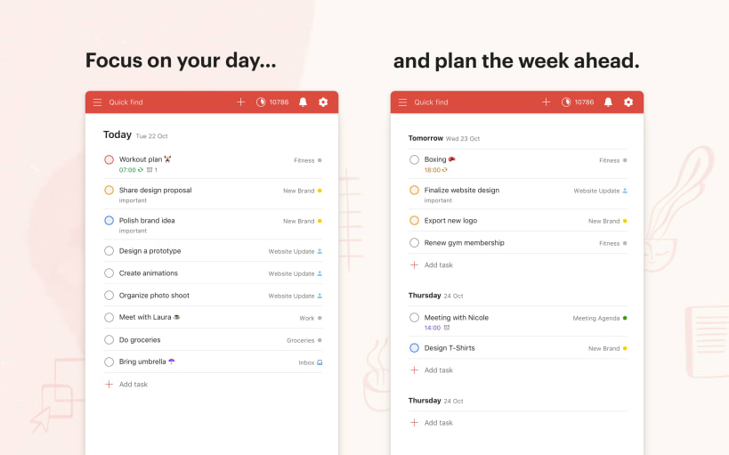 How to apply a weekly compass to Todoist? : r/todoist