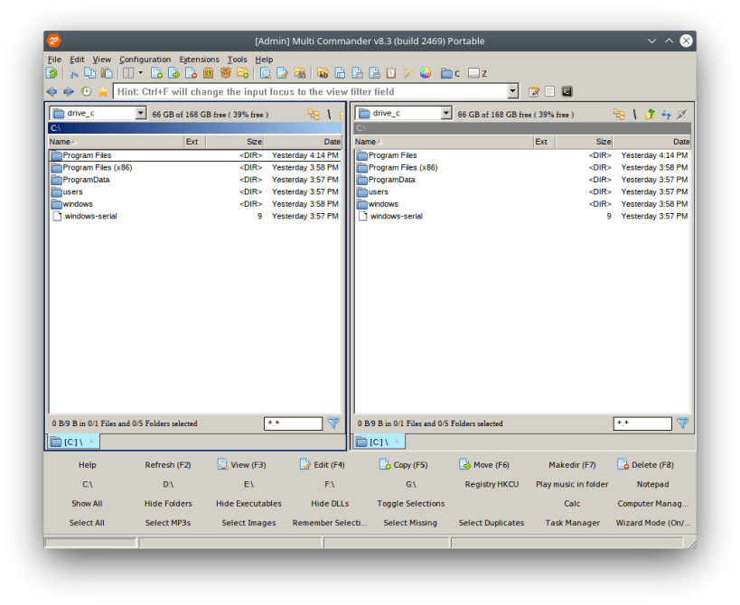 Install multicommander (WINE) on Linux | Snap Store