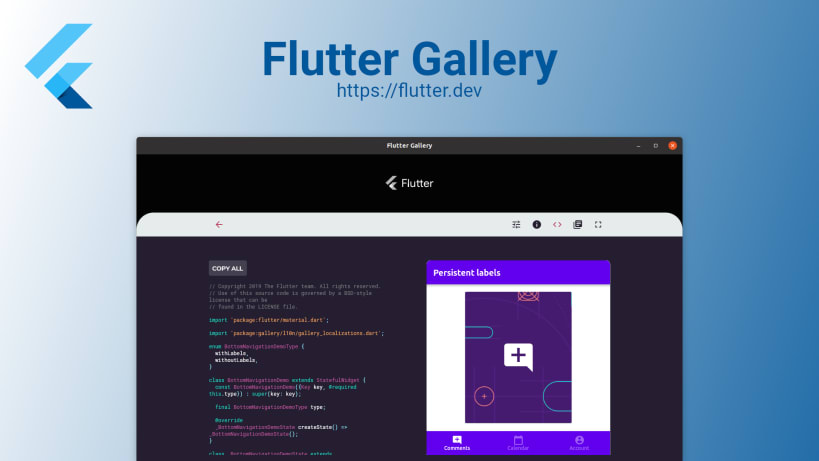 Install Flutter Gallery on Linux | Snap Store