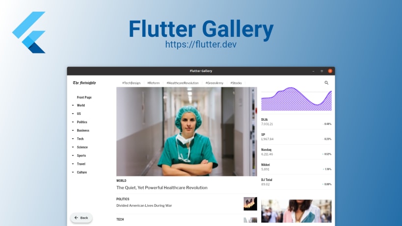 Install Flutter Gallery on Linux | Snap Store