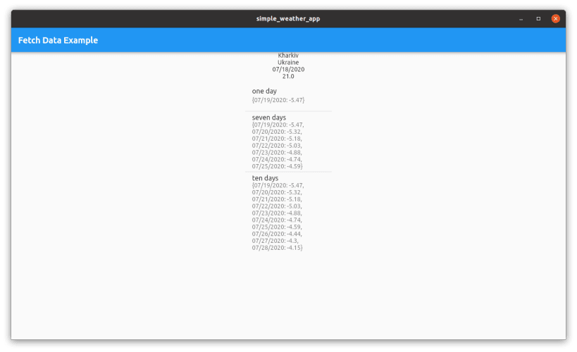 Install simple-weather-app on Linux | Snap Store
