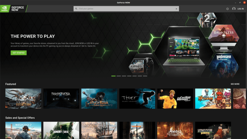 Install GeForce Now on Linux | Snap Store
