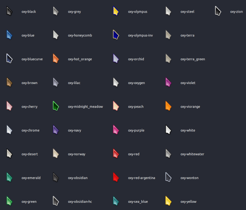 Install oxygen-cursors on Linux | Snap Store
