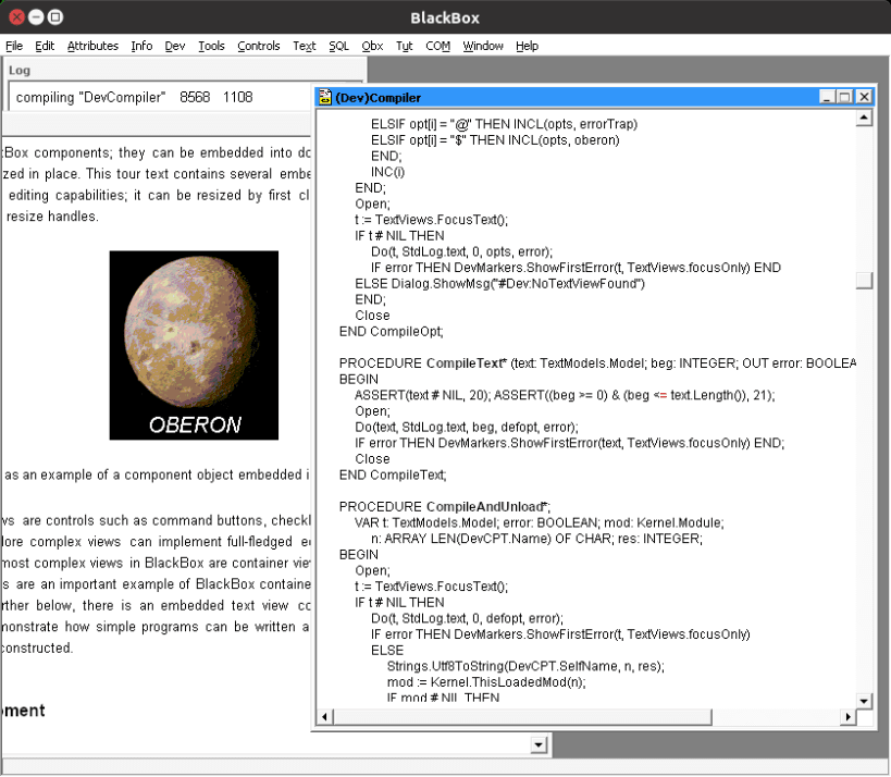 Install BlackBox Component Pascal Builder(WINE) on Linux | Snap Store