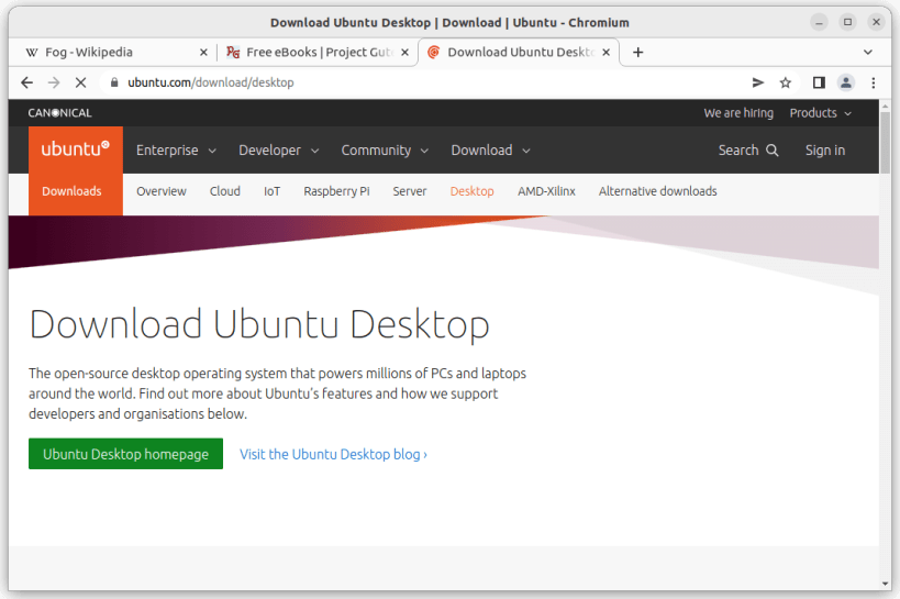 Install chromium on Linux | Snap Store