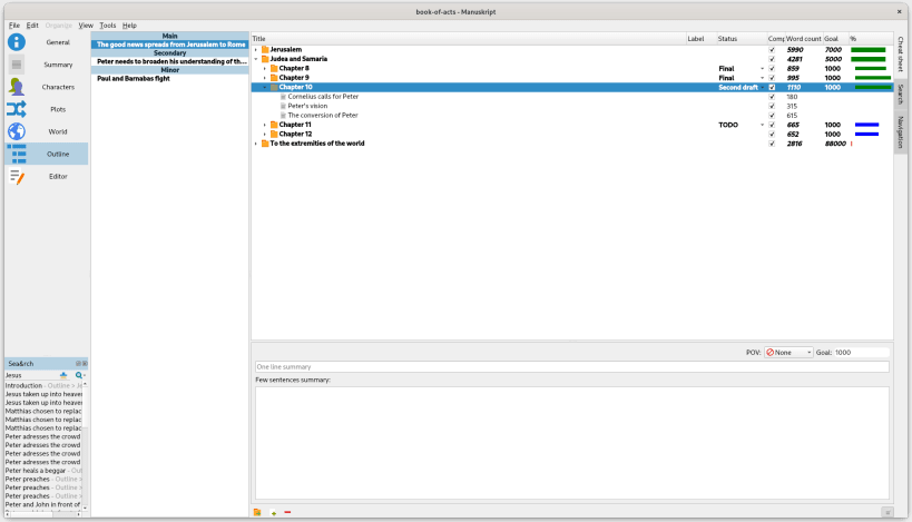 Install Manuskript on Linux | Snap Store