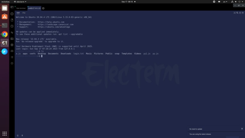 Install electerm on Manjaro Linux using the Snap Store | Snapcraft