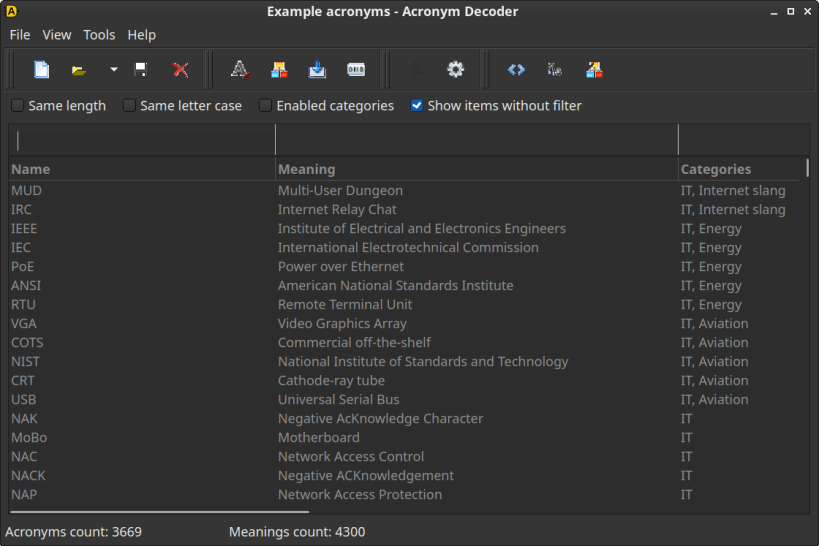 Install Acronym Decoder on Linux | Snap Store