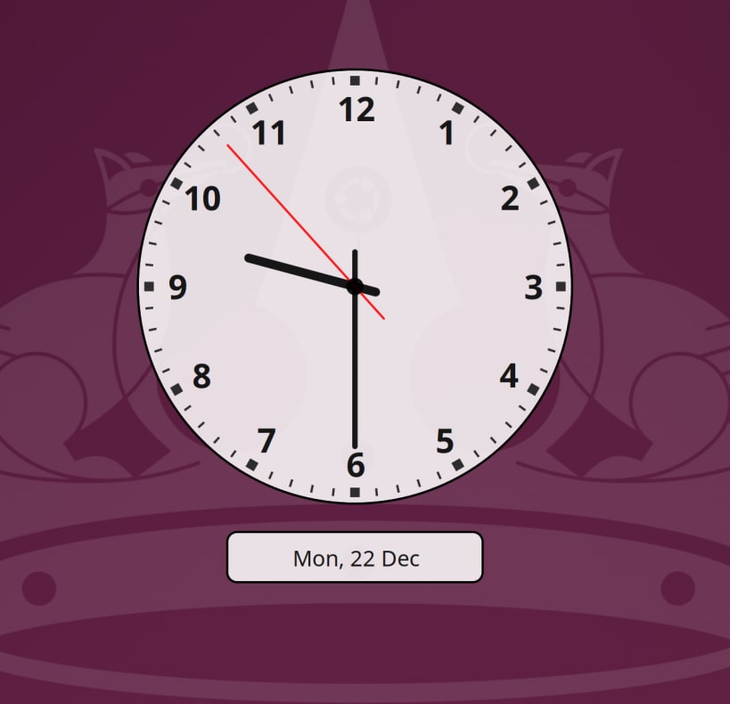 Linux Mint Desktop Clock