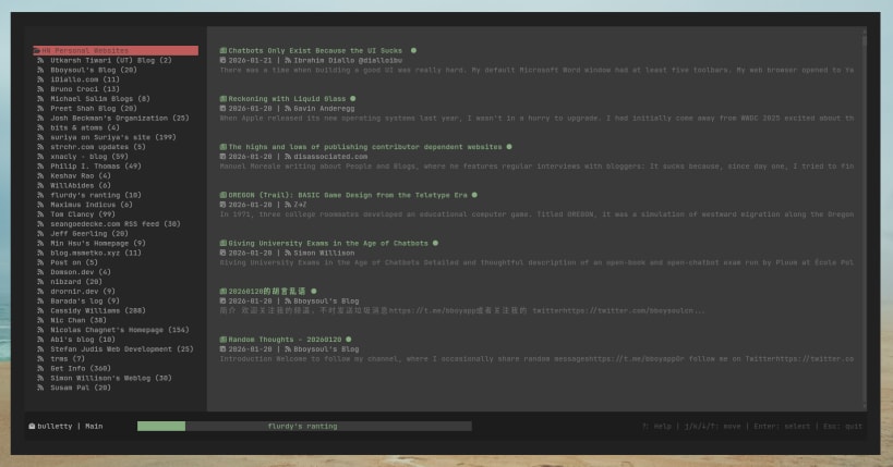 Install bulletty on Linux | Snap Store