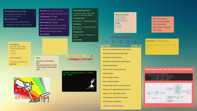 Install openstickies on Linux | Snap Store