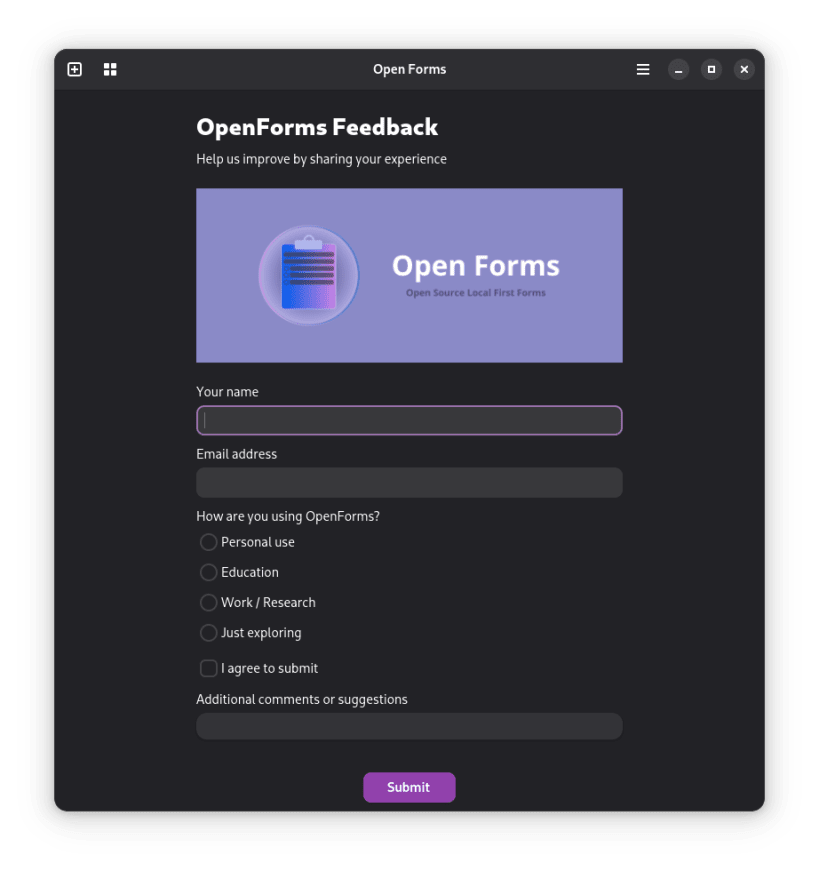 Install Open Forms on Linux | Snap Store
