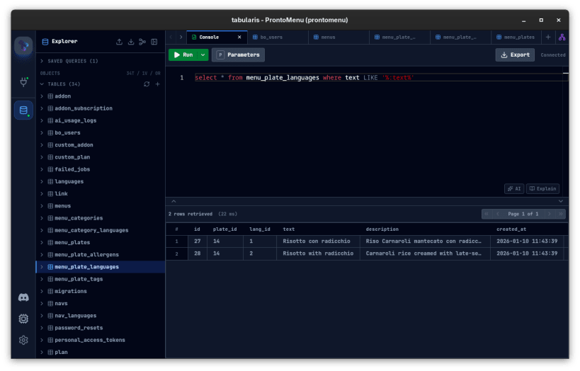Install tabularis on Linux | Snap Store