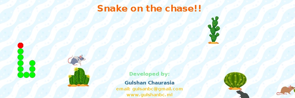 Snake on the chase banner