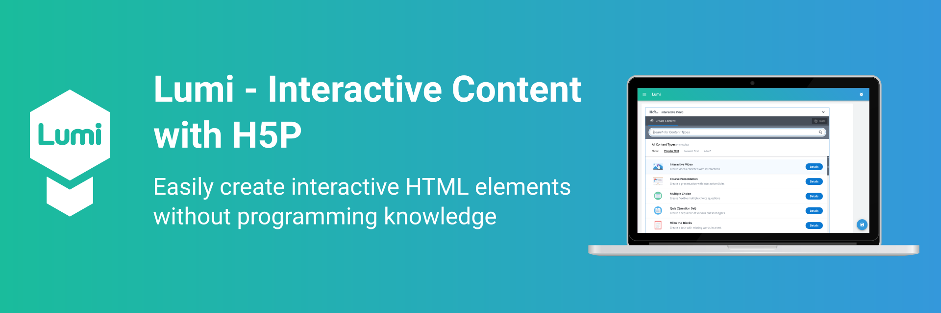 Lumi - Interactive Content with H5P banner