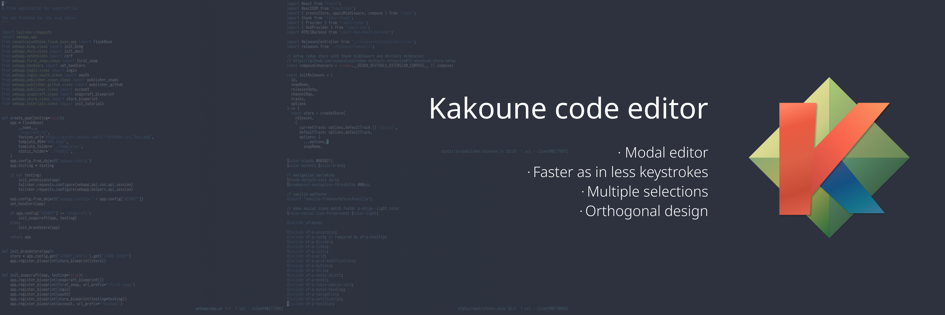Kakoune code editor banner