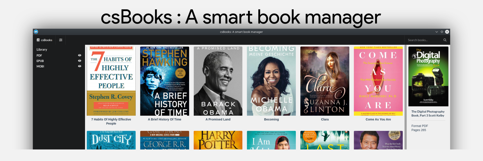 csBooks - A Smart Book Manager banner